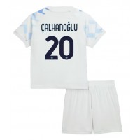 Inter Milan Hakan Calhanoglu #20 Vonkajší Detský futbalový dres 2025-26 Krátky Rukáv (+ trenírky)